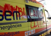 Ambulància en lluita girona